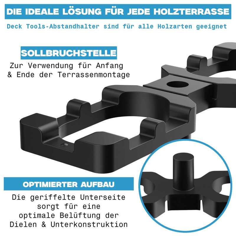 7mm Abstandhalter, Abstandshalter, Distanzhalter für Terrassendielen NEU !! / geriffelte Version